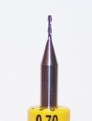(10) 0.70mm (.0276″) 2 FLUTE MICRO CARBIDE ENDMILLS 1600.0276.120