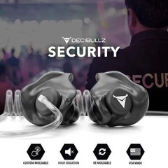 Custom Moldable Isolation Earpiece for Clear Tube, Radio, Surveillance, and Comm