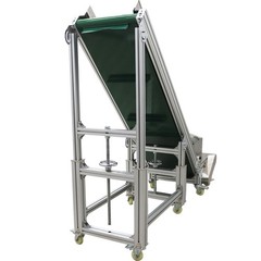 Electric PVC Belt Climbing Conveyor Inclined Conveyor for Assembly Lines 7.8″ W