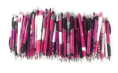 100ct Mixed Lot Misprint Retractable Click Pens: PINK / ROSE / MAGENTA