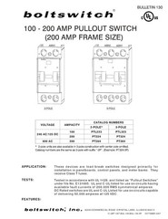 Boltswitch PT364 200 Amp 600v 3 Phase Pullout Switch **SHIPS FREE**