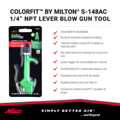 Milton S-148AC Blowgun Lever Hook Style 1/4″ NPT A Style Compatible Rubber Tip