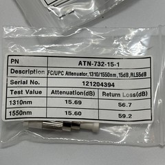 LOT of 23x Thorlabs ATN-732-15-1 FC/UPC Fiber Optic Attenuator 15dB – BULK DEAL!
