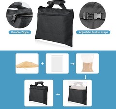 2 Packs Sandbags, Heavy Duty Sand Bags, Sand Bags Heavy Duty with Zipper and …