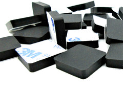 3/4″ Square x 3/16″ Silicone Rubber Feet Peel & Stick 3M Adhesive Anti-Slip