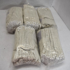 Lot of 60 Industrial Work Gloves White Cotton Blend String Knit Protective Glove