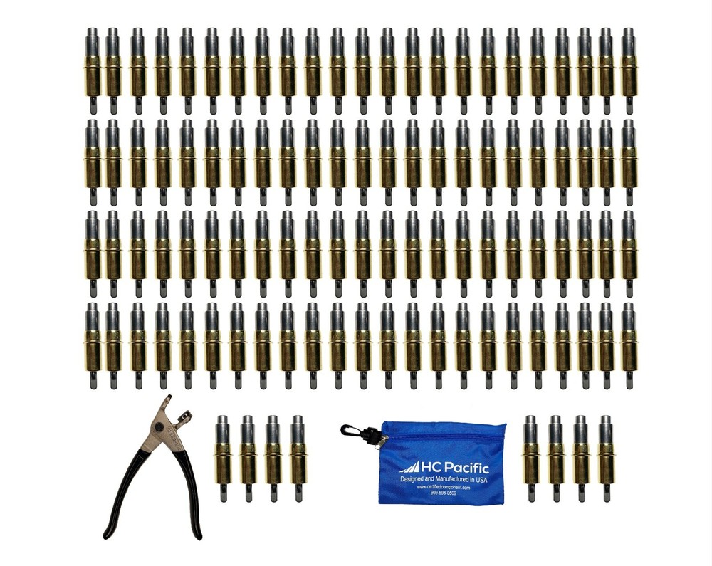 100 each CHD 3/16 Heavy Duty Clecos (Made in USA) & Pouch W/ Pliers