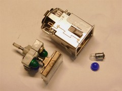 LPB Unimax Series 9 28V 4PDT Green&Blue Illuminated Momentary Pushbutton Switch