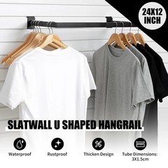 Slatwall U-Shaped Rectangular Tubing Hangrail – 24″x12″, Slatwall Accessories…