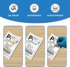 4×6 Thermal Shipping Labels Pack of 500pcs Direct Thermal Printer Fanfold Labels