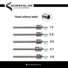 Hair Transplant Micro Serrated SS FUE Punch Set 10Pcs Motorised Ultra Sharp CE