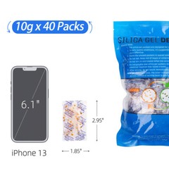 40 Packets 10g Silica Gel Desiccant Food Pharmaceutical Grade Moisture Absorber