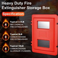 20lb RED FIRE EXTINGUISHER CABINET INDOOR/OUTDOOR “FREE SHIPPING” NEW