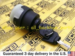 JCB BACKHOE – GENUINE JCB IGNITION SWITCH AND 2 KEYS (PART# 701/80184 701/45500)