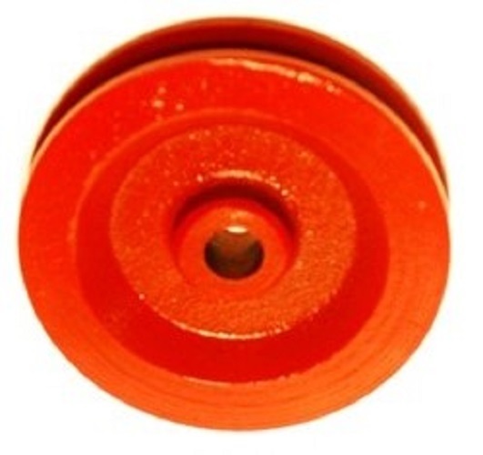 10 Red Painted Cast Iron Wire Rope Cable Pulley Sheaves 3-1/2″ Diameter