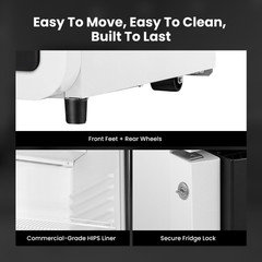 Yeego Commercial Upright Refrigerator Merchandiser Beverage Display Cooler White