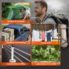 Heavy Duty Polyester Double Braided Rope, Arborist Rigging, Tree Work, Halyard,