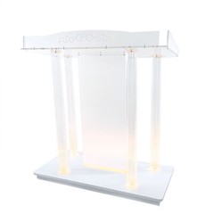 LED Light Pulpit Clear Acrylic Podium Hotel Conference Debate Lectern 40″ wide