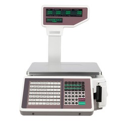 Commercial Weight Scale with Thermal Label Electronic Printer Supermarket KG/LBS