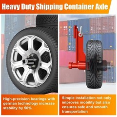 2 Pack Shipping Container Wheel 6×5.5 Lug Kit Heavy Duty Shipping Container Axle