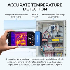 TOPDON TC001 Plus Compact Thermal Imaging Camera for USB-C Android Night Visible