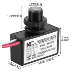 2 X Photoelectric Photocell Dusk to Dawn Button Flush Mount Photo Control Switch