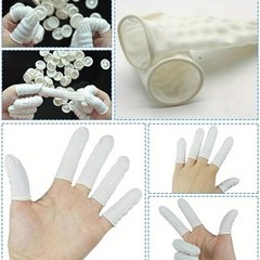 Rubber Finger Cots Anti-Slip Latex Finger Protector Gloves for Medical & Electro