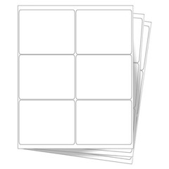 3000 Address Shipping Labels 3 1/3″ x 4″ Self Adhesive 6 Per Sheet 6-UP Laser