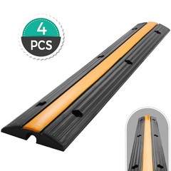 4 Pack Heavy Duty Cable Protector Ramps 22046 LBS Load Capacity Driveway