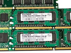 (Lot of 6) Misc 512Mb RAM Memory Module Samsung / Elpida / Super Talent