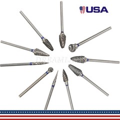 Tungsten Carbide Dental Acrylic Bur Drill 2.35mm Fit Teeth Handpiece 10pcs/set