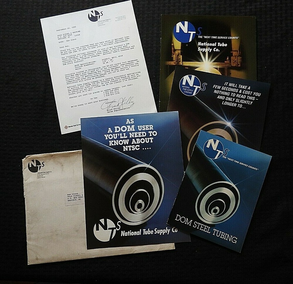 1992 NTS NATIONAL TUBE SUPPLY CO HAMMOND IN SALES LITERATURE TRISH KELLEY MINTY