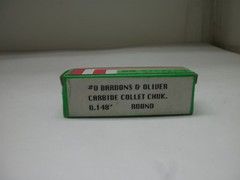 BARDONS & OLIVER # 0 SIZE 0.148″ CARBIDE COLLECT CHUK ROUND NEW IN BOX