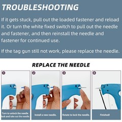 Tagging Gun for Clothing, 1606pcs Price Tag Kit 1 inch (fasteners), Blue
