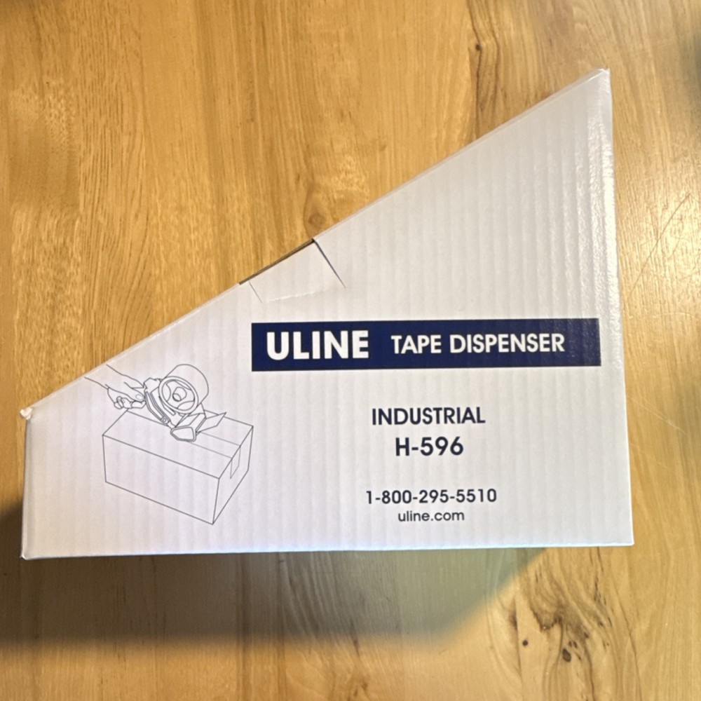 Uline H-596 Industrial Handheld Tape Dispenser Comfort Grip Heavy Duty Model