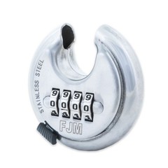 FJM Security SX-790 4-Dial Combination Disc Padlock With Shielded Hardened Steel