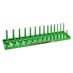 Hansen Global 1/2 Inch Standard 2 Row Regular/Deep Socket Holder Tray – Green 1
