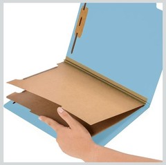 Blue Summit Supplies 30 Letter Size Light Blue Classification Folders, 2…