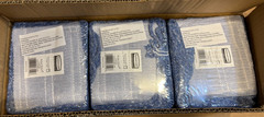 6 PAK Rubbermaid Commercial Large Super Stitch Blend Blue 5″ Band Floor Mop Head
