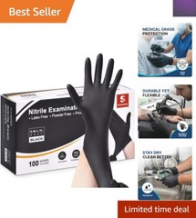 Versatile 4 Mil Black Disposable Gloves – Perfect for Cooking & Cleaning, 100ct