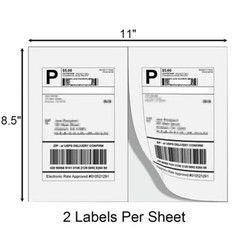 8.5″ x 5.5″ Half Sheet Self Adhesive Shipping Labels For Inkjet & Laser Printer