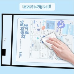 Ufamrine 6 Pcs Dry Erase Pockets Sleeves Black, Job Ticket Holders (10″ * 13″…
