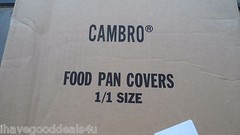 ONE CAMBRO 1/1 GN HIGH HEAT FLAT LID AMBER 20HPC-150