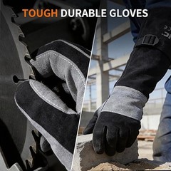 JASIC Stick/MIG/Cutting Welding Gloves Heat/Fire Resistant Durable for Welder