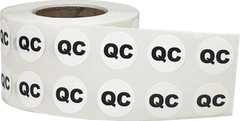 Quality Control QC Stickers | 0.5″ Inch Round | 1000 Pack