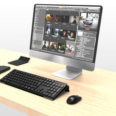 KOTEMON Acrylic Tilted Computer 17″x5.5″x1.5″H Full Size-BLACK, Black