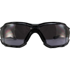 Birdz Eyewear Gasket Safety Padded Motorcycle Sunglasses Grey with Smoke Lens