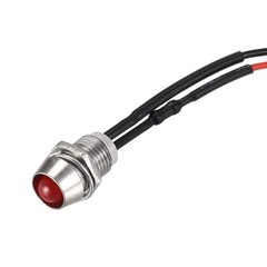 10 Pcs AC/DC 24V LED Indicator Light Car Boat Metal Shell 8mm Panel Mount