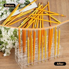 Acrylic Pen Holder, 44Slots Pen Display Stand Focal Pen Holder Beadable Pen D…