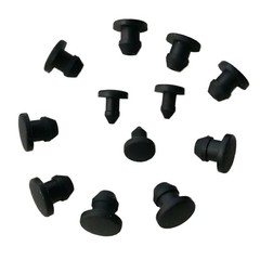 Black Snap-On Hole Plug Silicone Rubber Blanking Seal Bung Pipe Tube 2.5mm-61mm